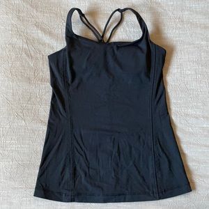 Lululemon Black Crossback Tank Size 6